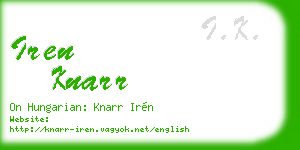iren knarr business card